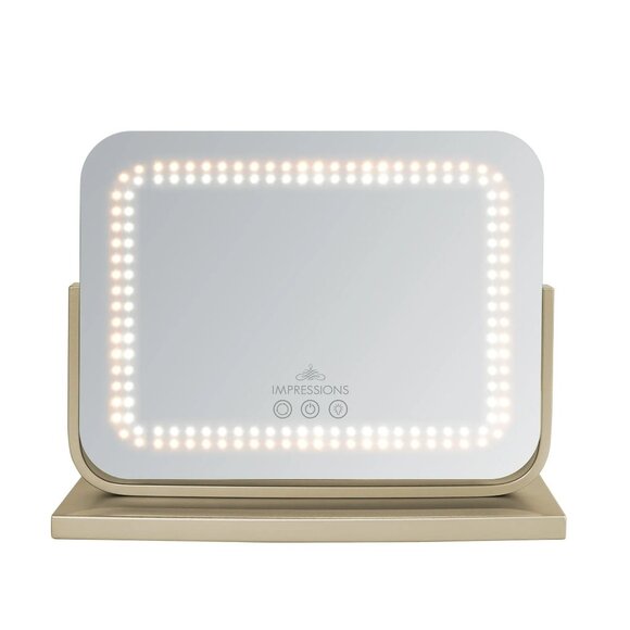 Allura Tri-Tone LED Makeup Mirror With Bluetooth Speakers & Adjustable Tilt - Picture 1 of 12